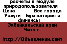 расчеты в модуле природопользователя › Цена ­ 3 000 - Все города Услуги » Бухгалтерия и финансы   . Забайкальский край,Чита г.